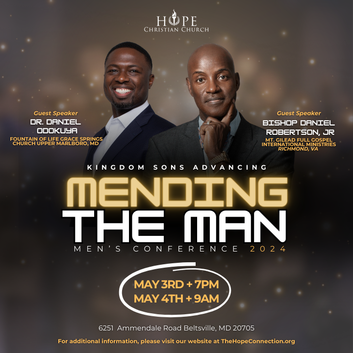 HCC Men's Conference - Mending the Man

May 3 - 4 2024

